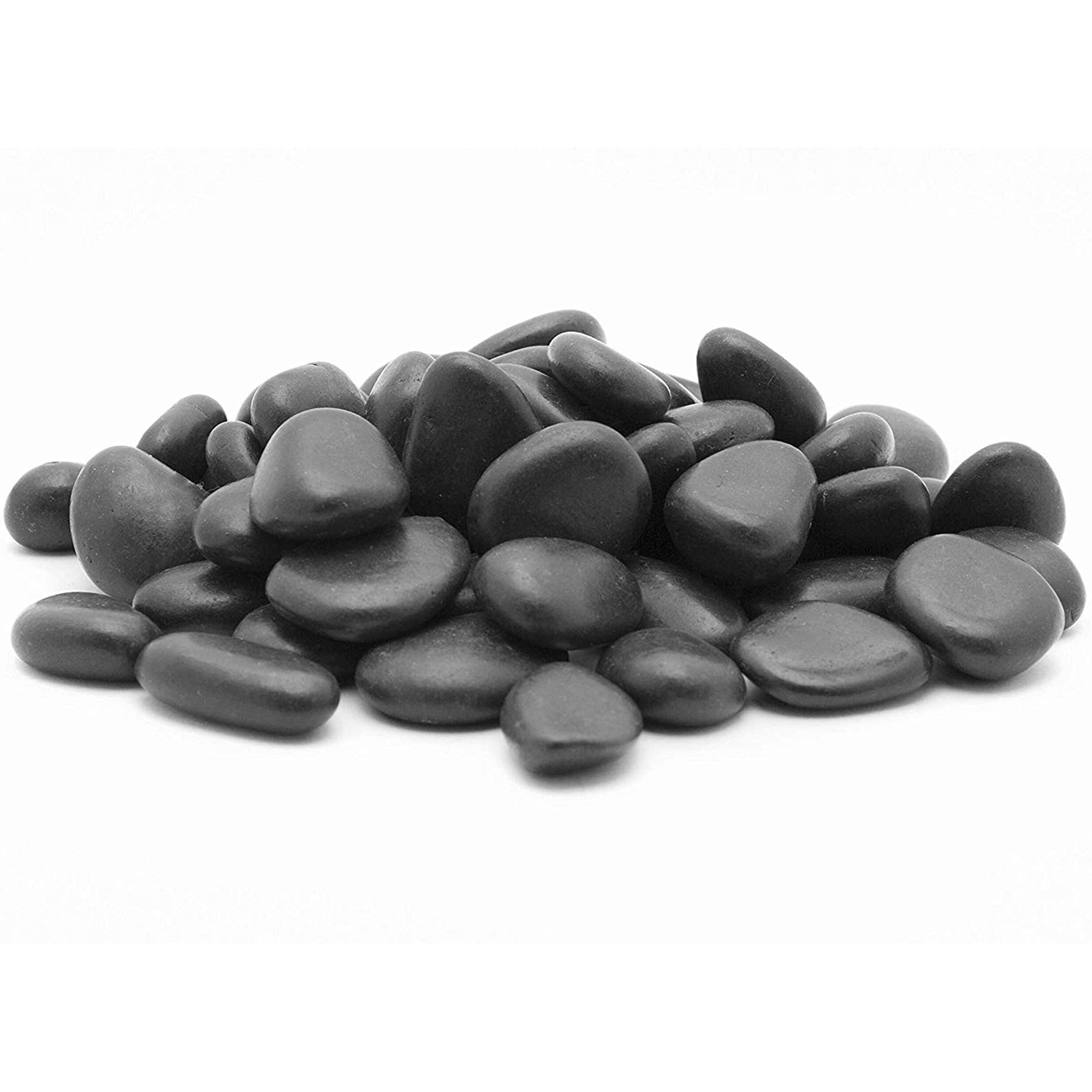Rain Forest Black Polished Pebbles – Margo Garden Products, image size:2000x2000
