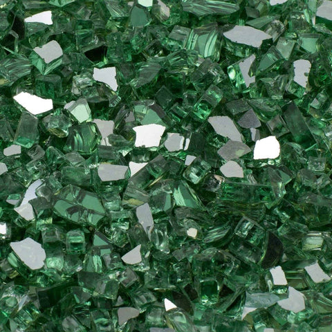 Green Reflective Fire Glass