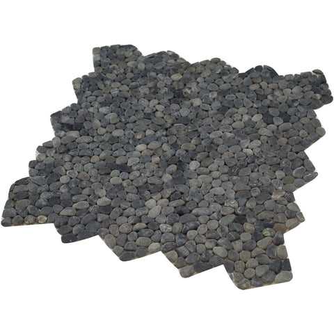 Micro Black Pebble Tile