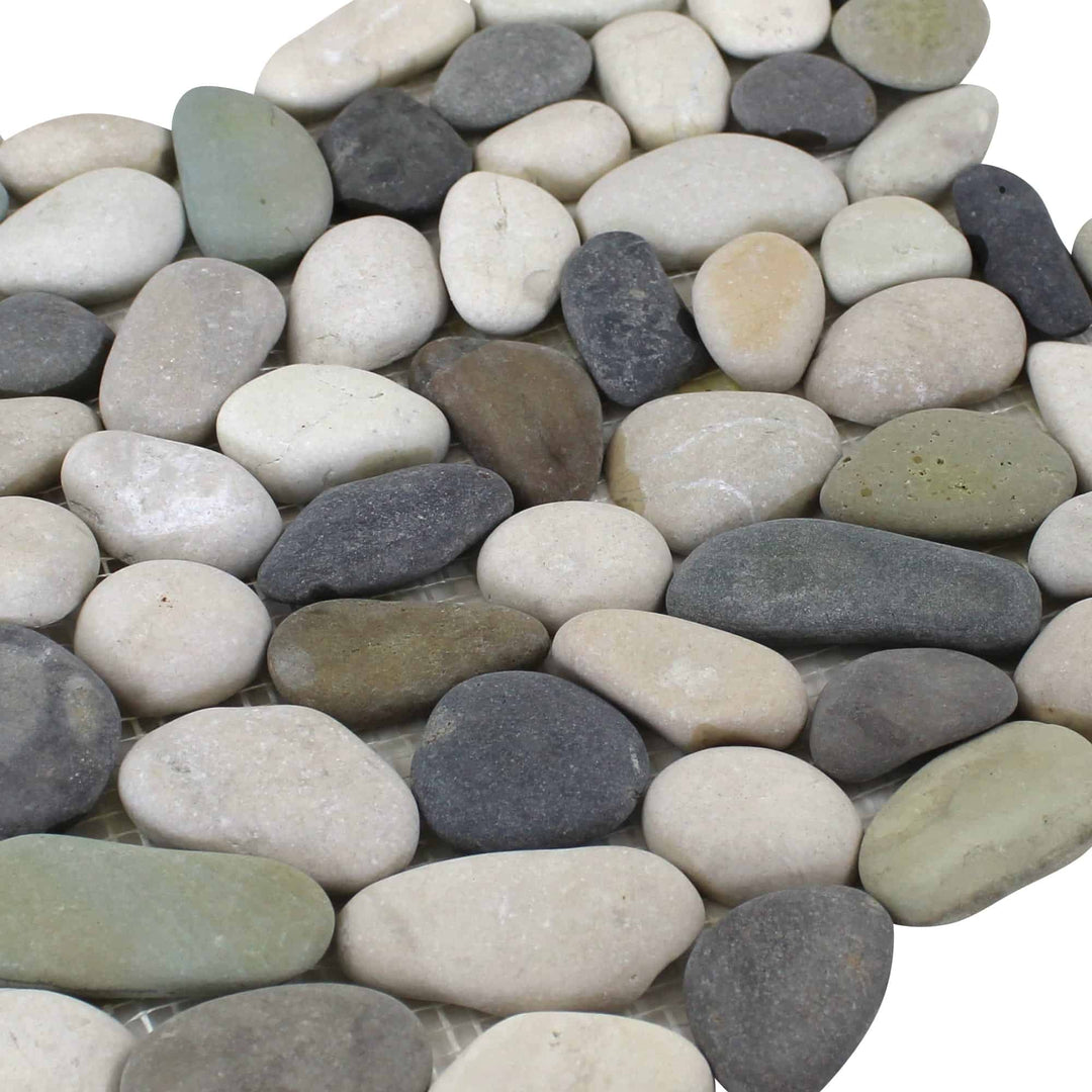 Shop Blended Natural Pebble Tile - Real Stone Floor & Wall – Margo ...