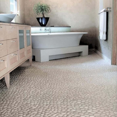 Light Grey Natural Pebble Tile