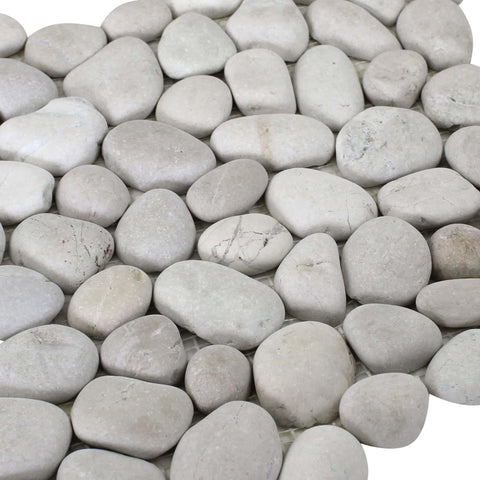 White Natural Pebble Tile