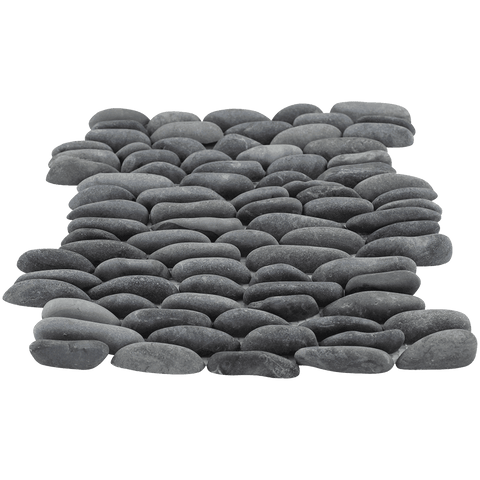 Stacked Black Pebble Tile