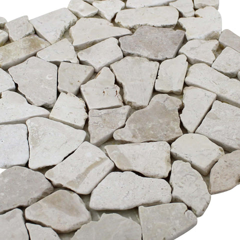 White Stone Mosaic Pebble Tile