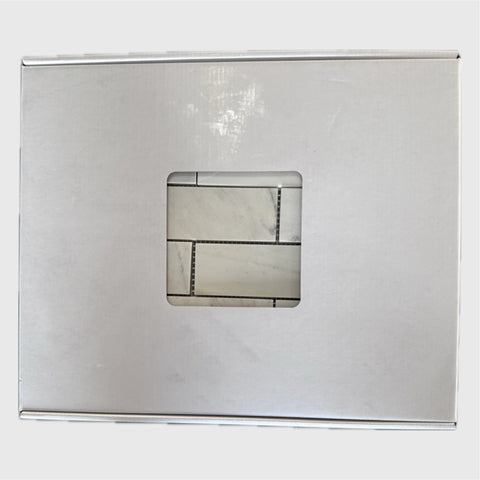 Milky White Brick Marble Mosaic Tile