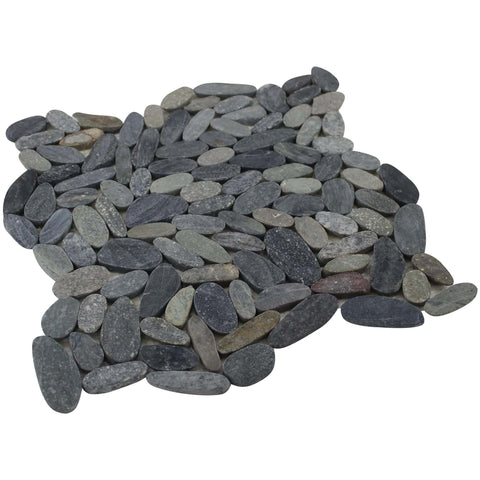 Earthy Mix Honed Sliced Pebble Tile