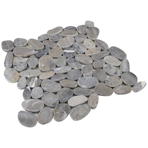 Light Grey Sliced Pebble Tile