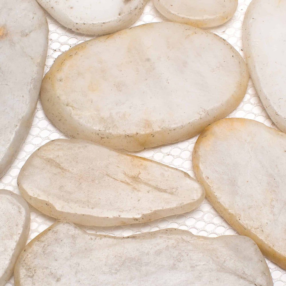 White Sliced Pebble Tile – Margo Garden Products