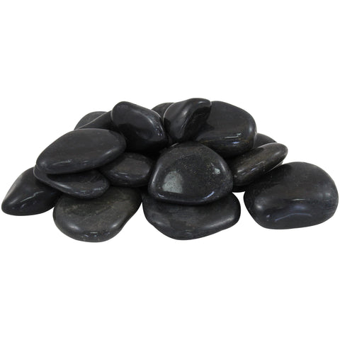 Rain Forest Black Super Polished Pebbles