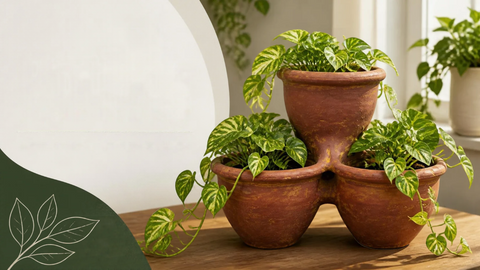 18” 4 Pocket Clay Pot
